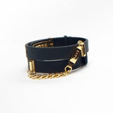 Crave ID Cuffs - Black/24kt Gold Plated