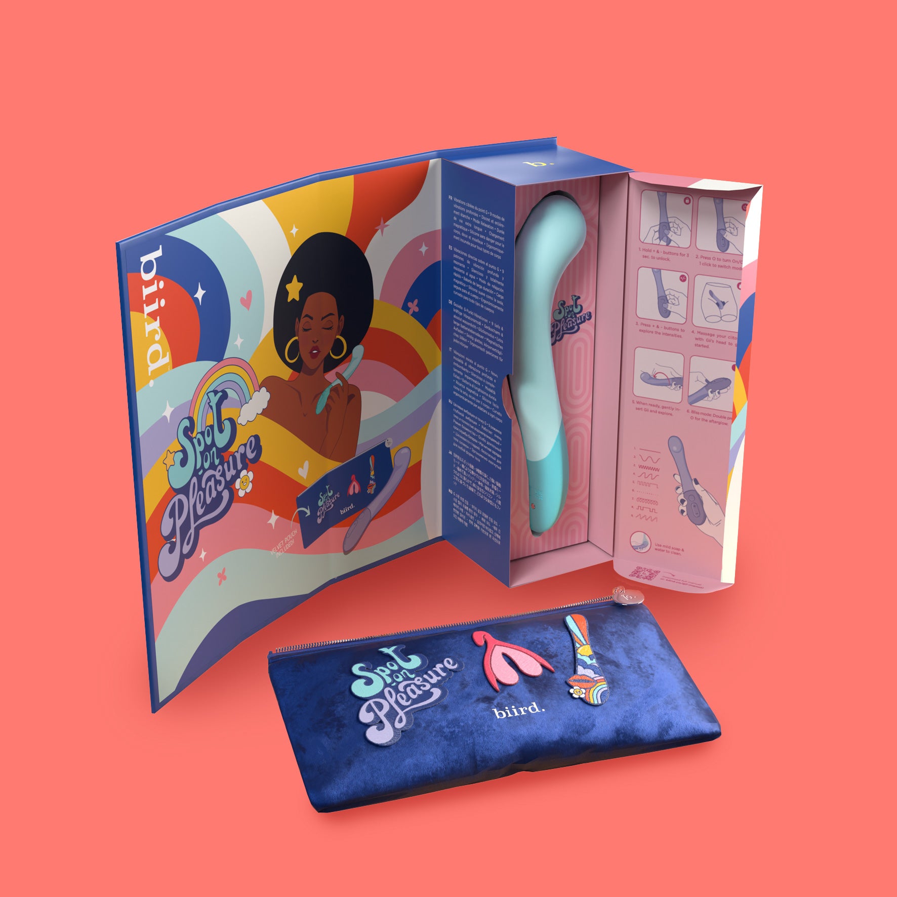 Gii G-Spot Vibrator by Biird in color mint Packaging