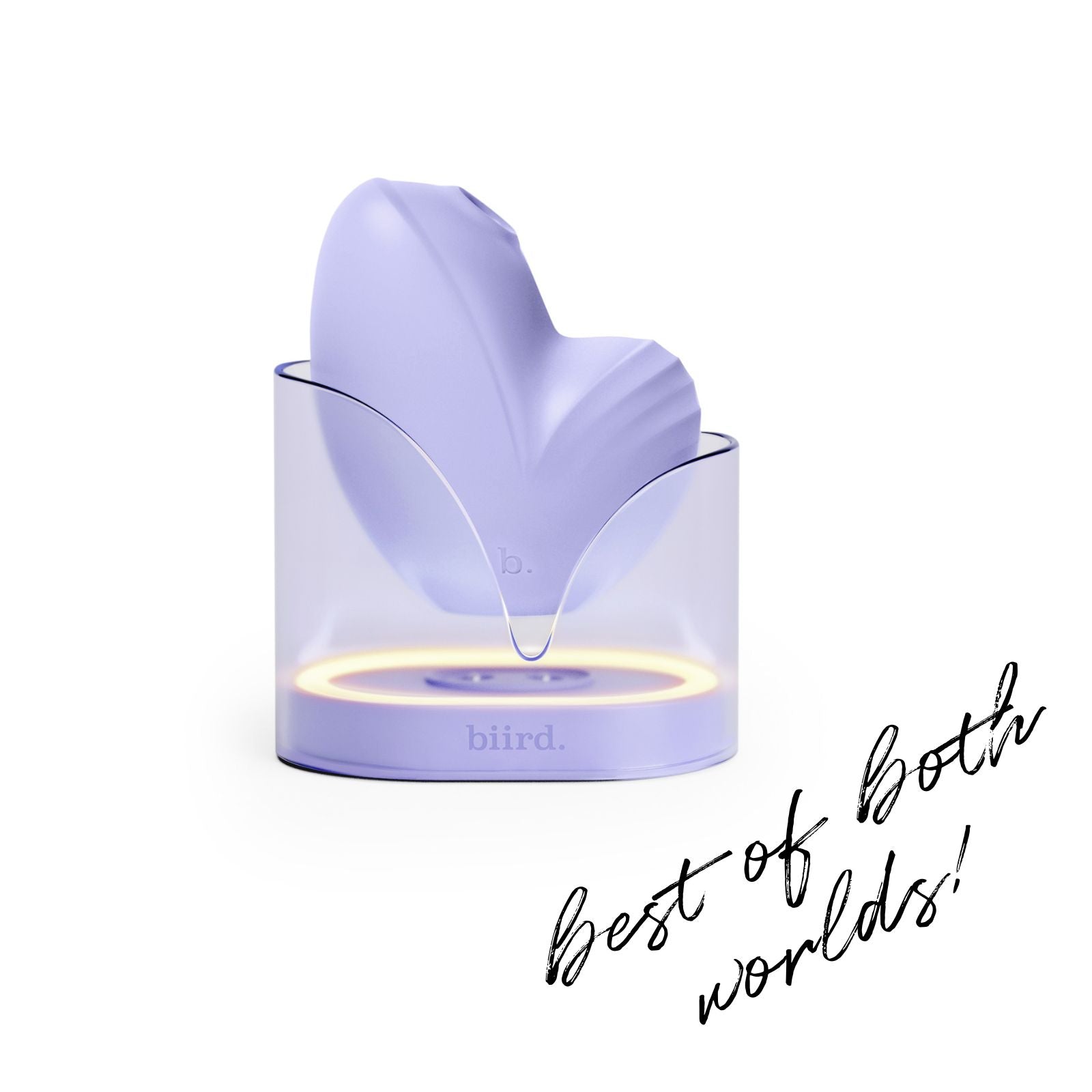 Clitoral vibrator and satisfyer suction Namii by Biird in purple