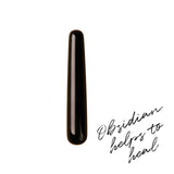 Kristal Dildo Zwarte Obsidiaan