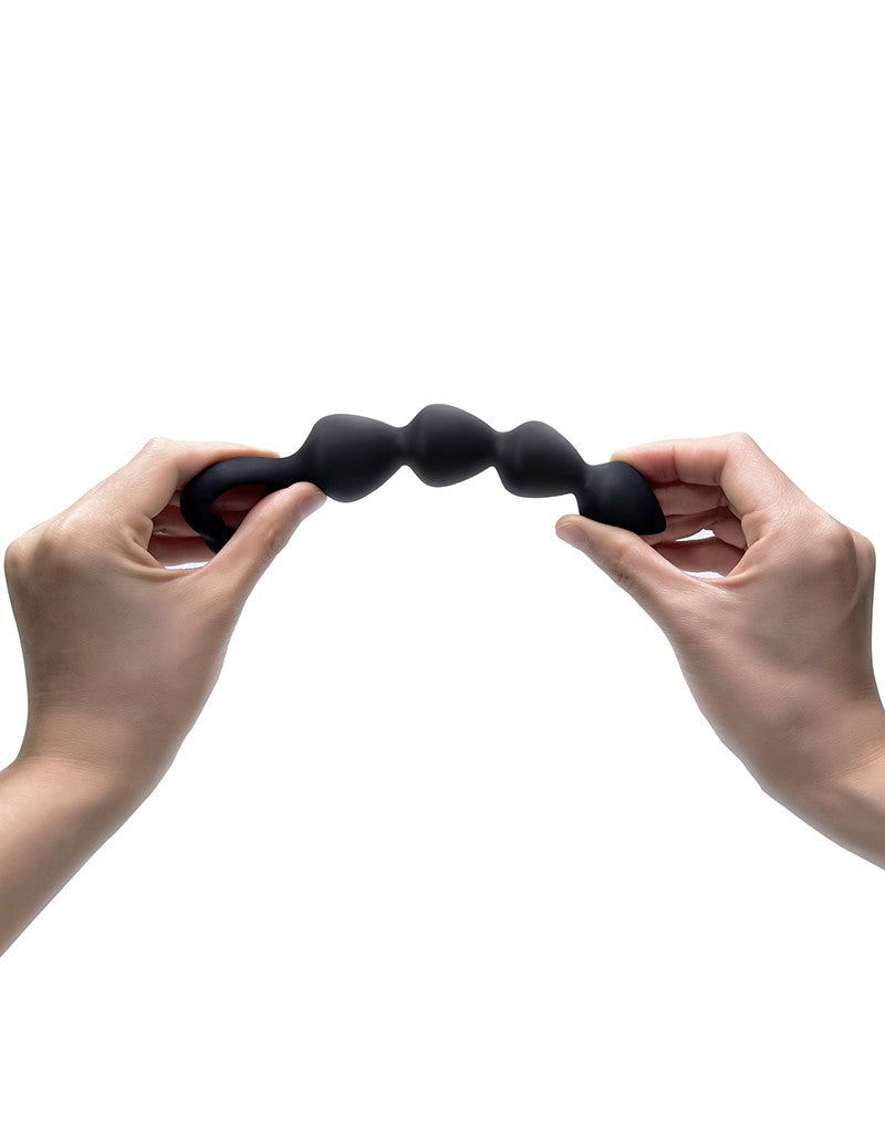 Wonderstate Sexual Wellness Anal Beads Large by Love to Love with hand