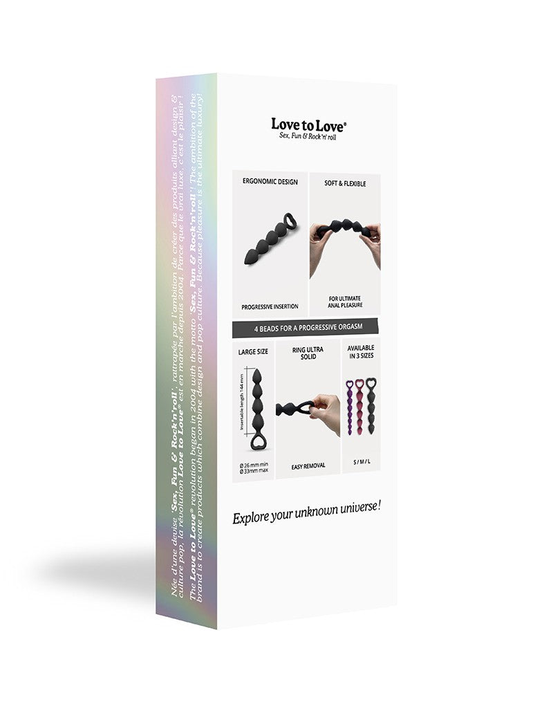 Wonderstate Sexual Wellness Anal Beads Large by Love to Love Packaging