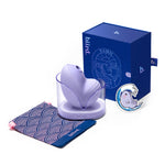Clitoral vibrator and satisfyer suction Namii by Biird in purple with packaging