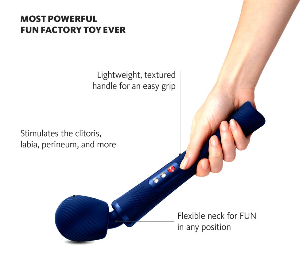 Wand vibrator VIM by Fun Factory Blue USPs