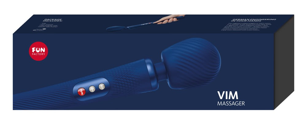 Wand vibrator VIM by Fun Factory Blue packaging