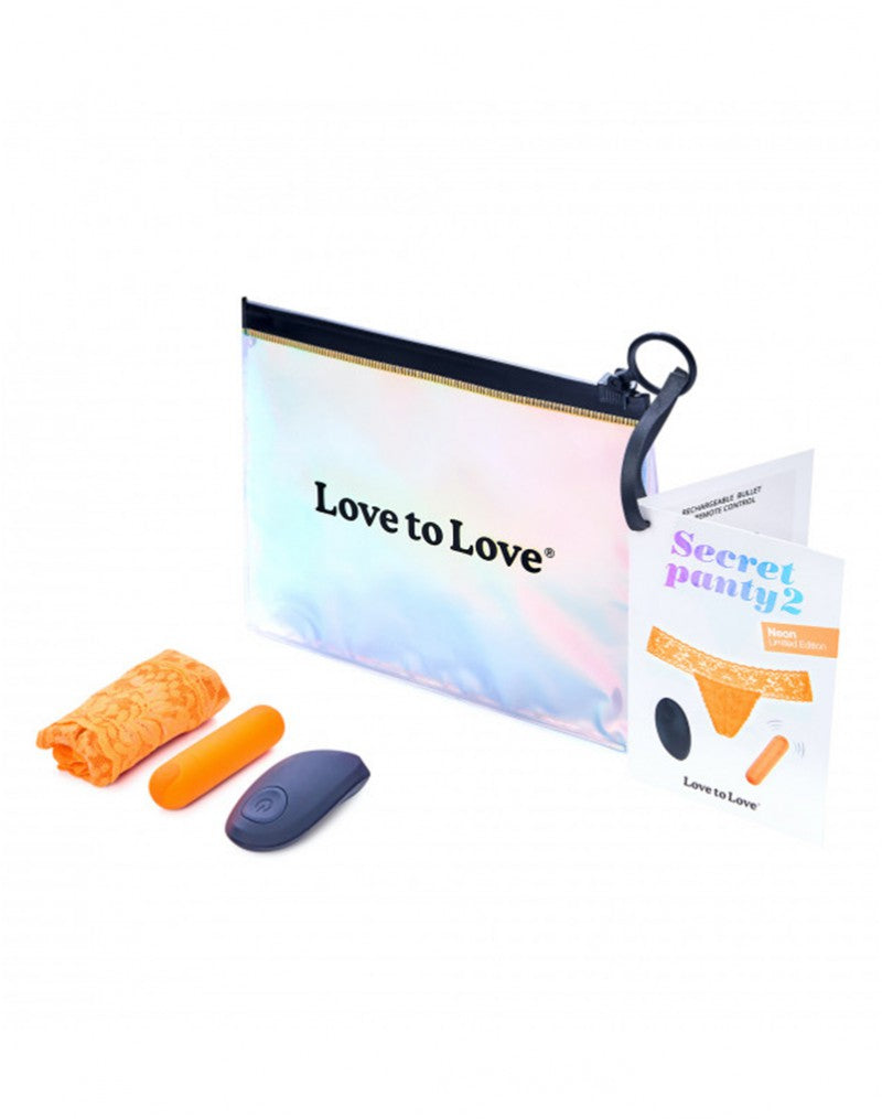 Secret Panty with mini vibrator by Love to Love in color Orange