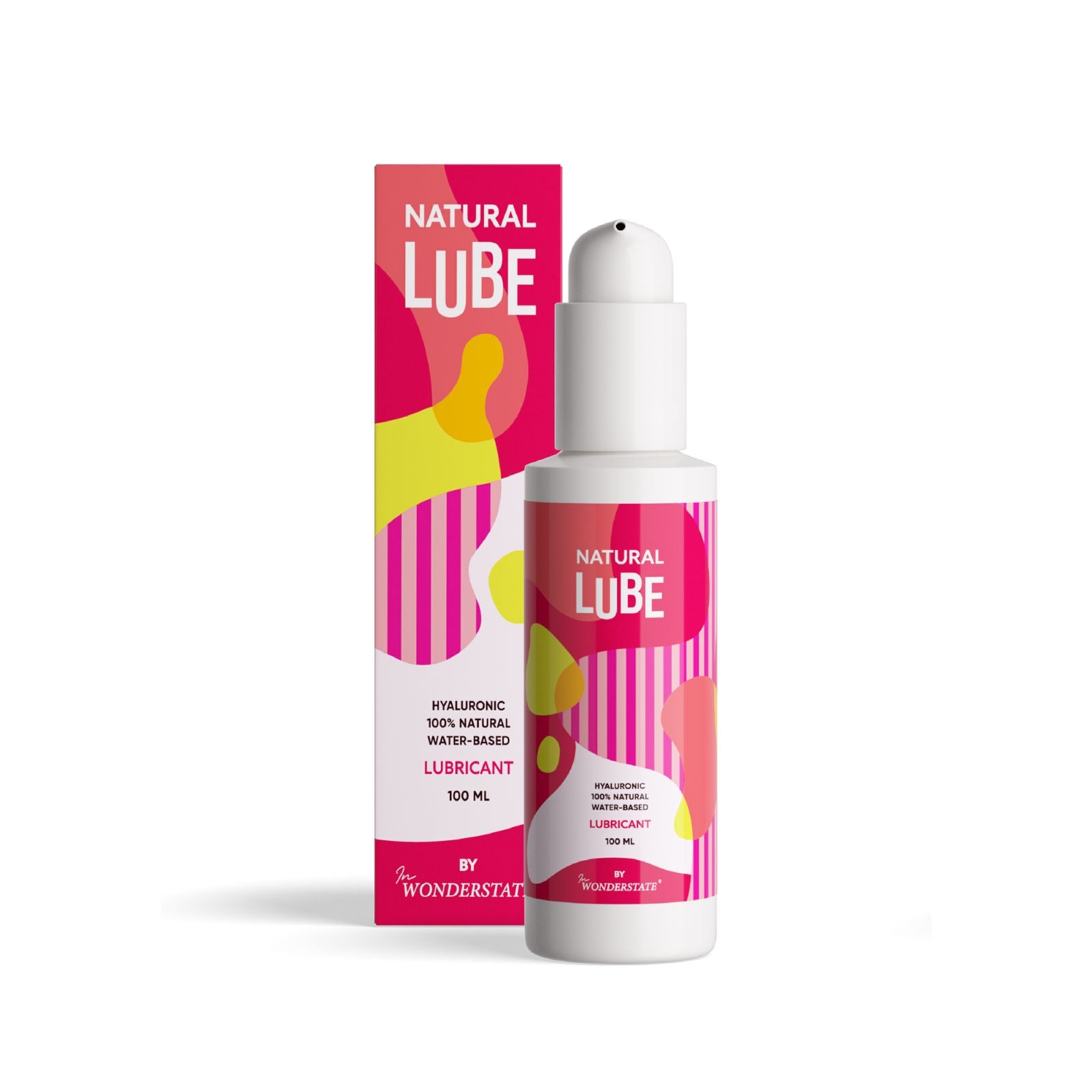 Bottle of Natural Lubricant – a 100% natural, water-based lubricant with hyaluronic acid for deep hydration. pH-balanced, non-sticky, and safe for condoms and pleasure toys.