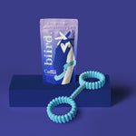 Playful Handcuffs for couples play by Biird in turquoise with packaging