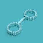 Playful Handcuffs for couples play by Biird in turquoise product
