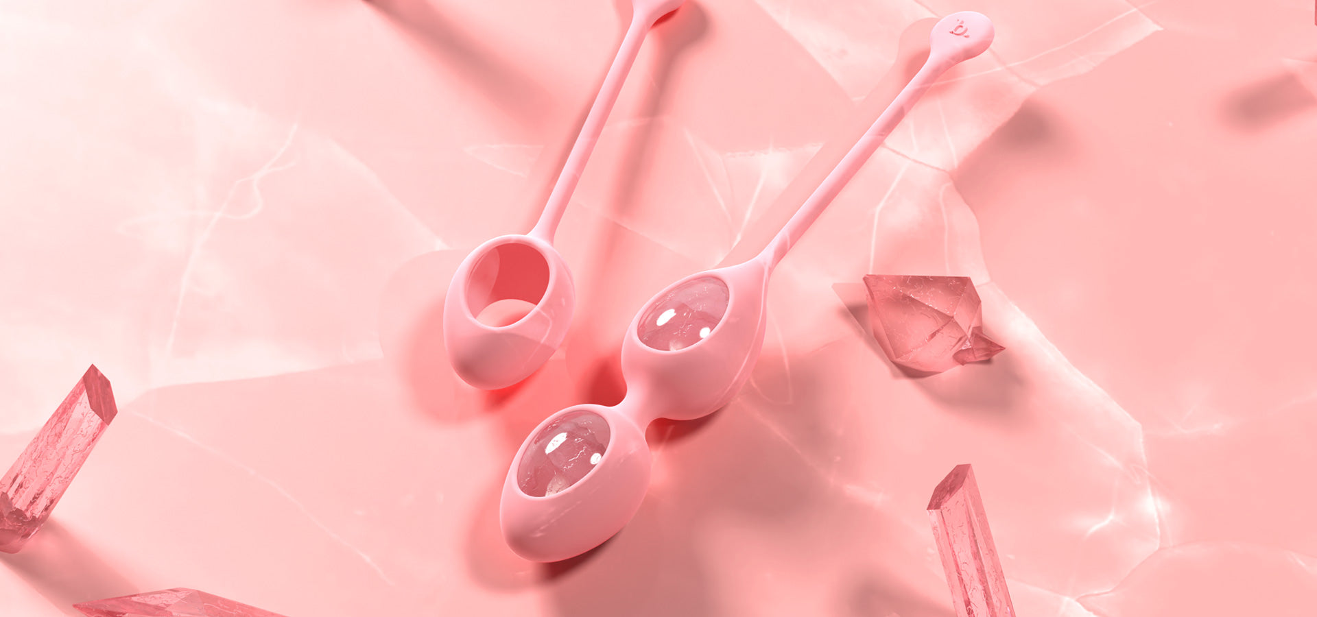 Yonii Eggs in color Rose Quartz by Biird Ben Wa Balls pelvic trainer lifestyle