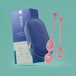 Yonii Eggs in color Rose Quartz by Biird Ben Wa Balls pelvic trainer with packaging