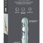 Wonderstate Sexual Wellness Fun Factory Bouncer Dildo in color sage packaging back