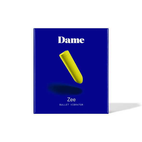 Wonderstate Sexual Wellness Bullet Vibrator Zee by Dame in color citrus packaging