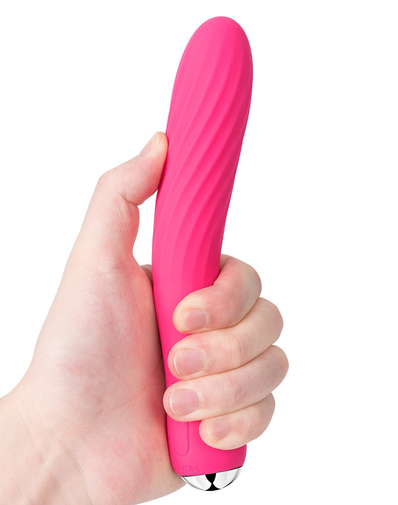 Wonderstate Sexual Wellness Classic Vibrator Svakom Hot Pink with hand