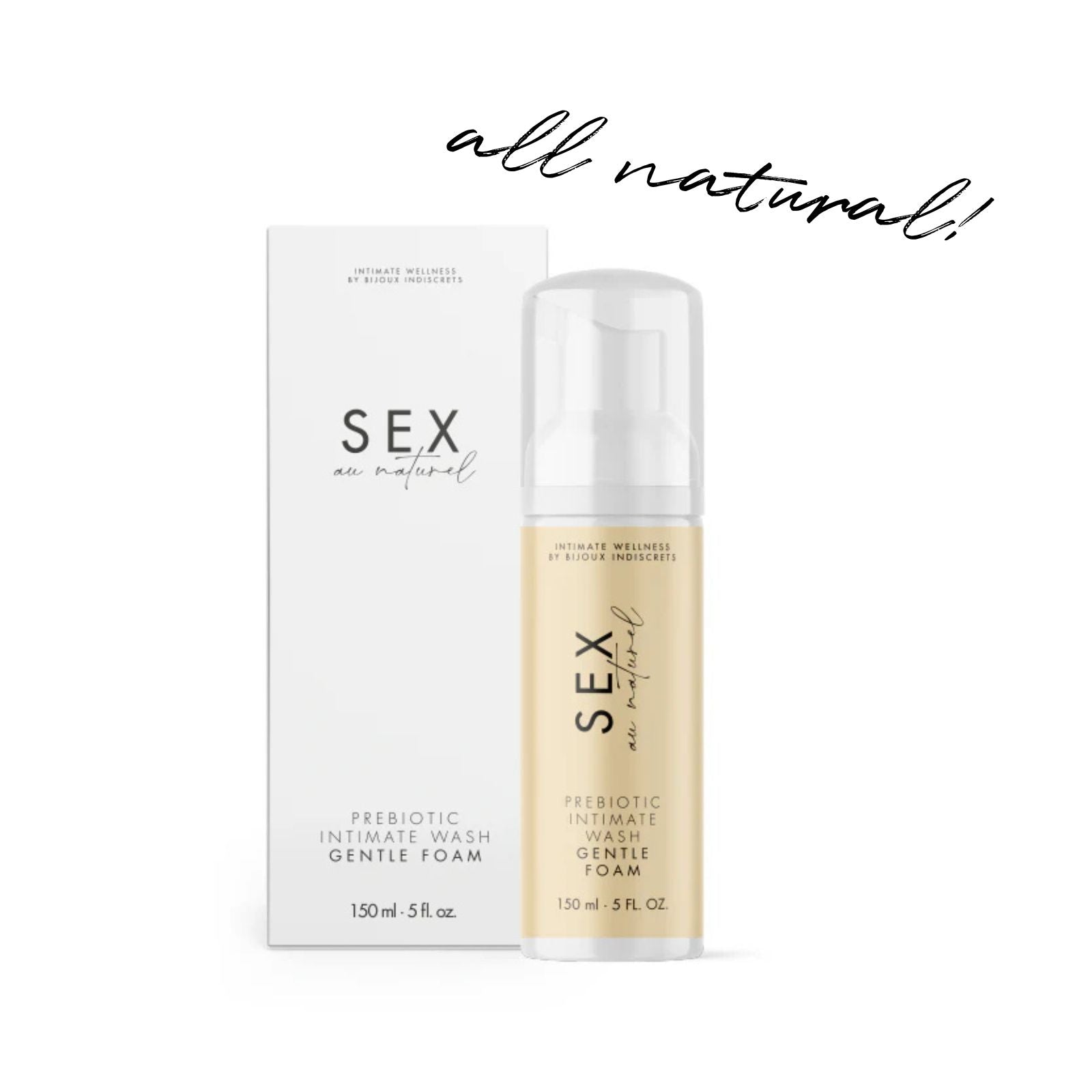 Prebiotic Gentle Intimate Wash All Natural Product and Packaging